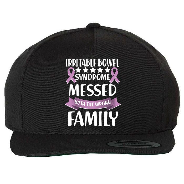 Irritable Bowel Syndrome Messed With The Wrong Family Wool Snapback Cap
