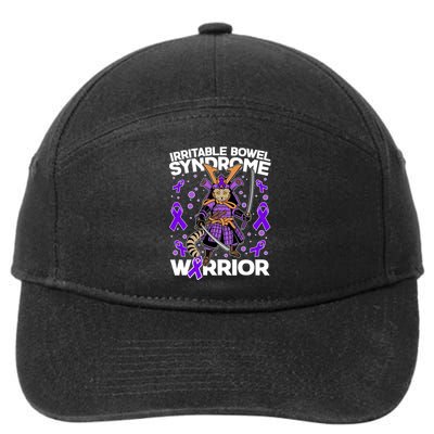 Irritable Bowel Syndrome Warrior Samurai Cat 7-Panel Snapback Hat