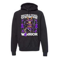 Irritable Bowel Syndrome Warrior Samurai Cat Premium Hoodie