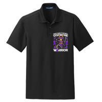 Irritable Bowel Syndrome Warrior Samurai Cat Dry Zone Grid Polo