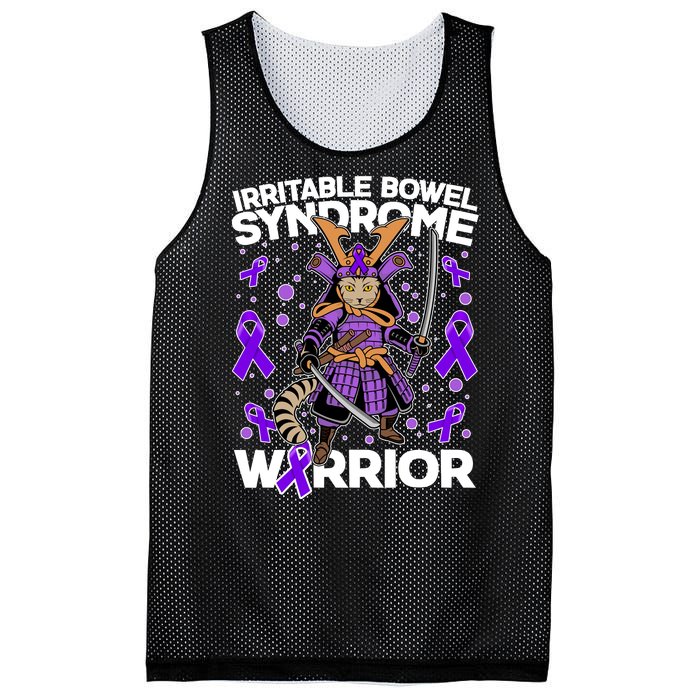 Irritable Bowel Syndrome Warrior Samurai Cat Mesh Reversible Basketball Jersey Tank