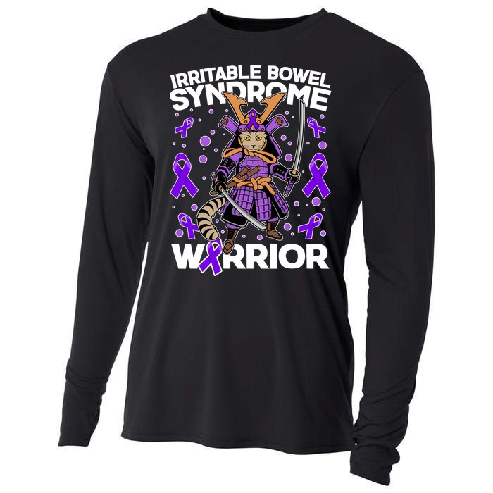 Irritable Bowel Syndrome Warrior Samurai Cat Cooling Performance Long Sleeve Crew