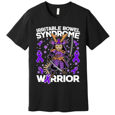 Irritable Bowel Syndrome Warrior Samurai Cat Premium T-Shirt