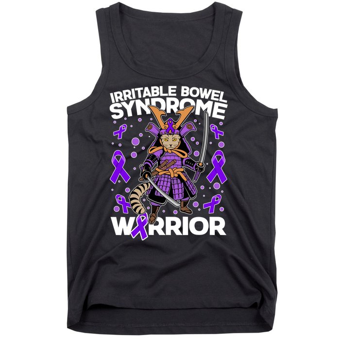 Irritable Bowel Syndrome Warrior Samurai Cat Tank Top