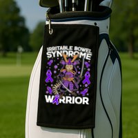 Irritable Bowel Syndrome Warrior Samurai Cat Golf Towel