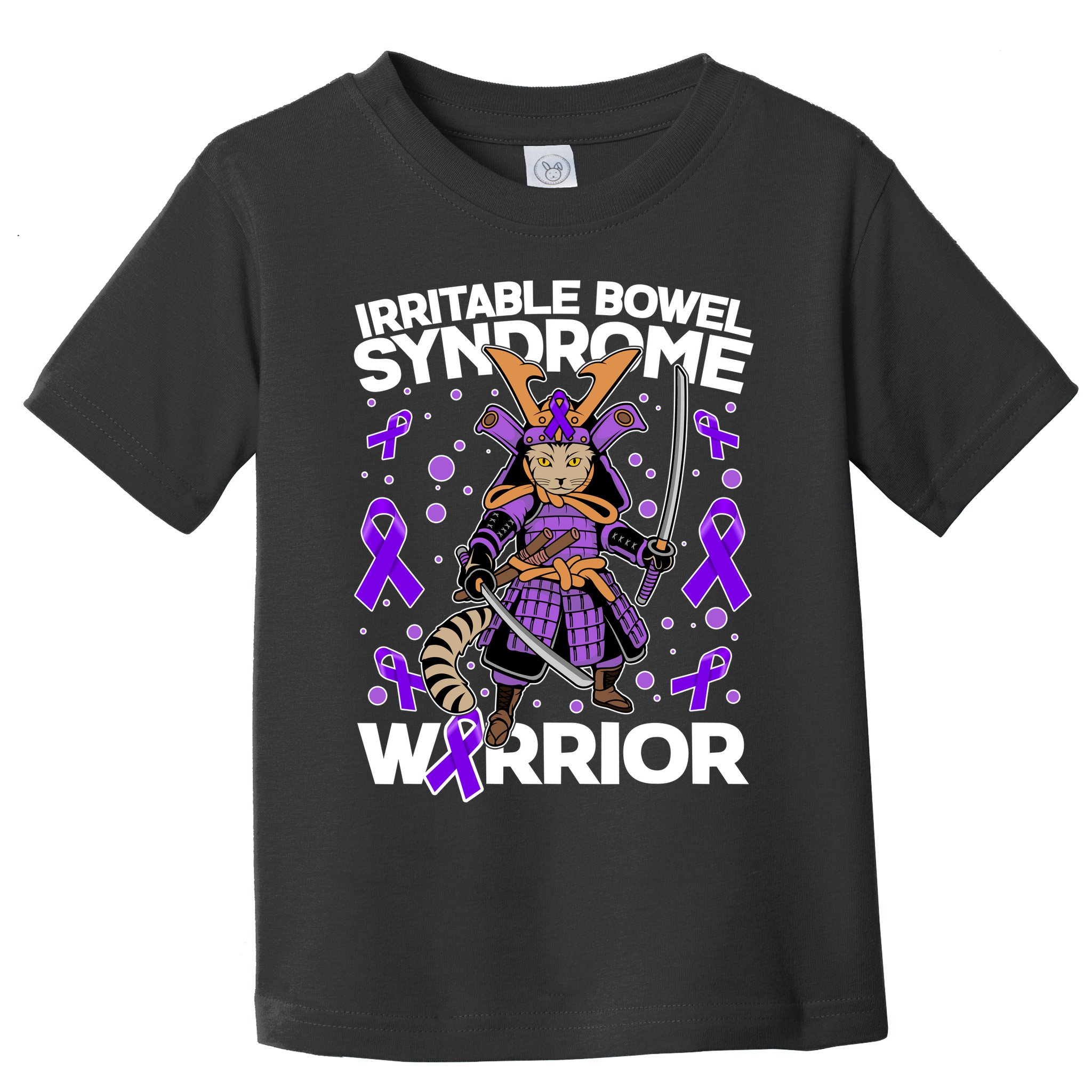 Irritable Bowel Syndrome Warrior Samurai Cat Toddler T-Shirt