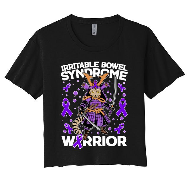 Irritable Bowel Syndrome Warrior Samurai Cat Crop Top