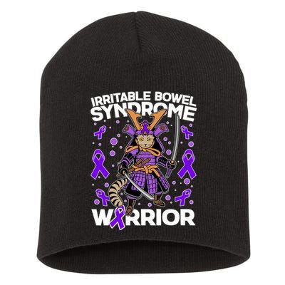 Irritable Bowel Syndrome Warrior Samurai Cat Short Acrylic Beanie
