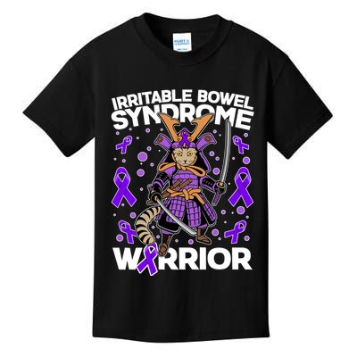 Irritable Bowel Syndrome Warrior Samurai Cat Kids T-Shirt