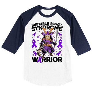 Irritable Bowel Syndrome Warrior Samurai Cat Baseball Sleeve Shirt