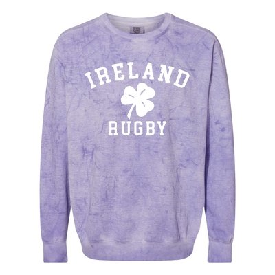 IRELAND RUGBY Shirts Irish Shamrock Rugby Colorblast Crewneck Sweatshirt