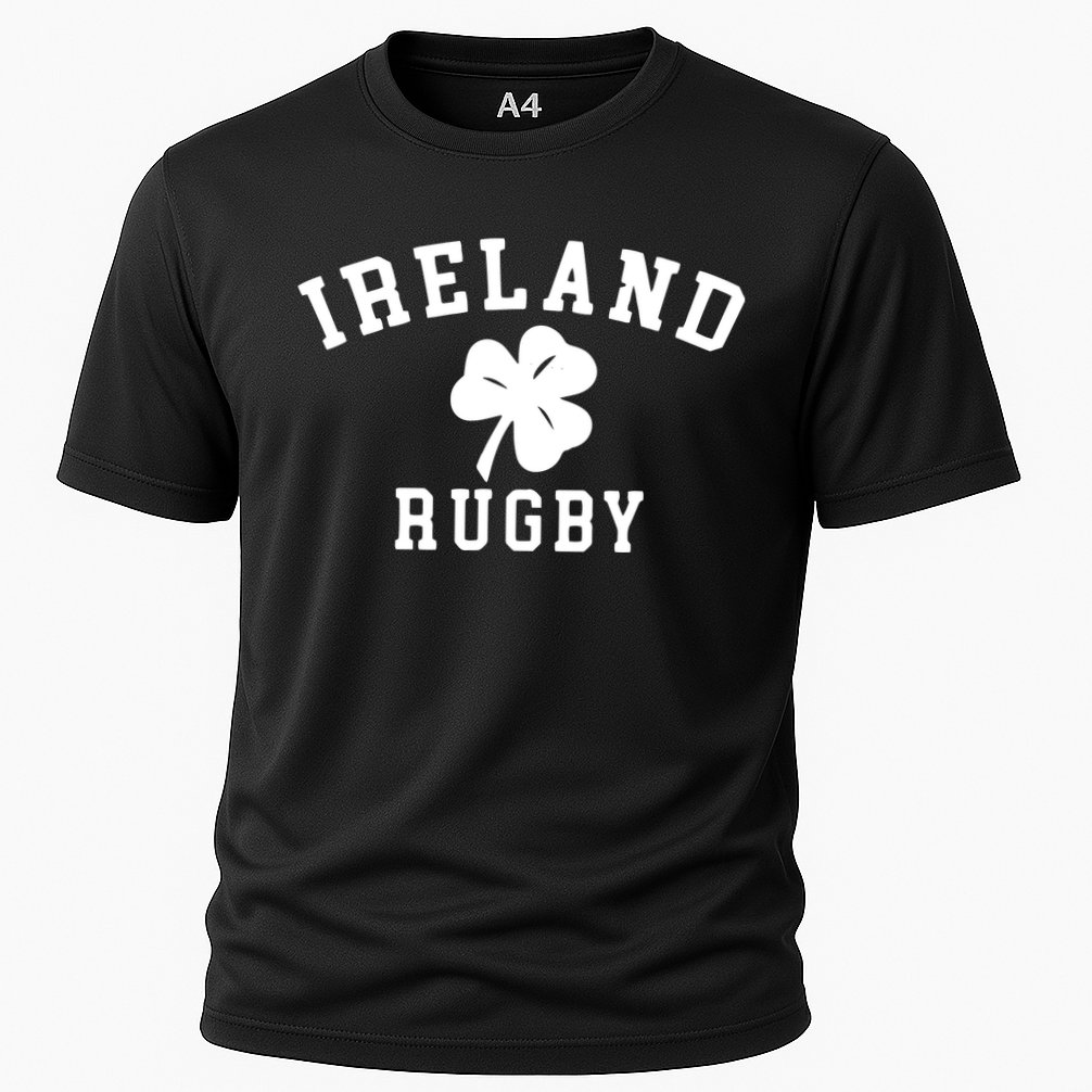 IRELAND RUGBY Shirts Irish Shamrock Rugby Cooling Performance Crew T-Shirt