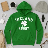 IRELAND RUGBY Shirts Irish Shamrock Rugby Hoodie