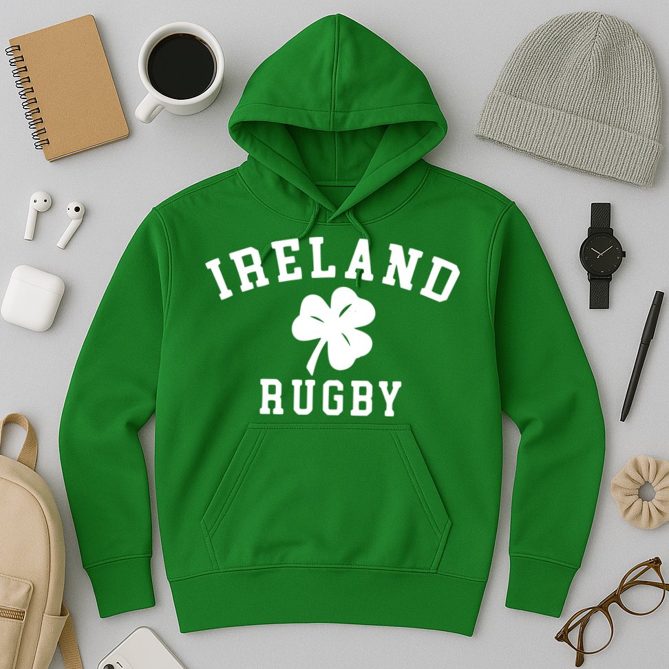 IRELAND RUGBY Shirts Irish Shamrock Rugby Hoodie