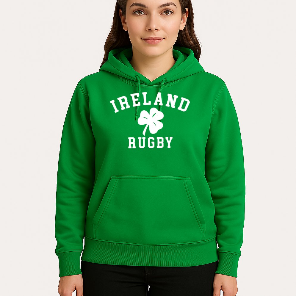 IRELAND RUGBY Shirts Irish Shamrock Rugby Hoodie