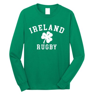 IRELAND RUGBY Shirts Irish Shamrock Rugby Long Sleeve Shirt