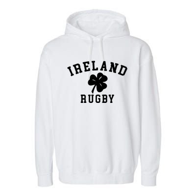 IRELAND RUGBY Shirts Irish Shamrock Rugby Garment-Dyed Fleece Hoodie