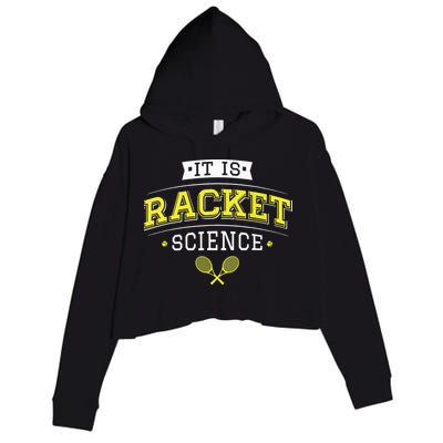 Its Racket Science Funny Tennis Lover Coach Crop Fleece Hoodie