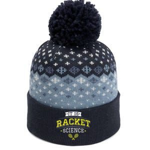 Its Racket Science Funny Tennis Lover Coach The Baniff Cuffed Pom Beanie