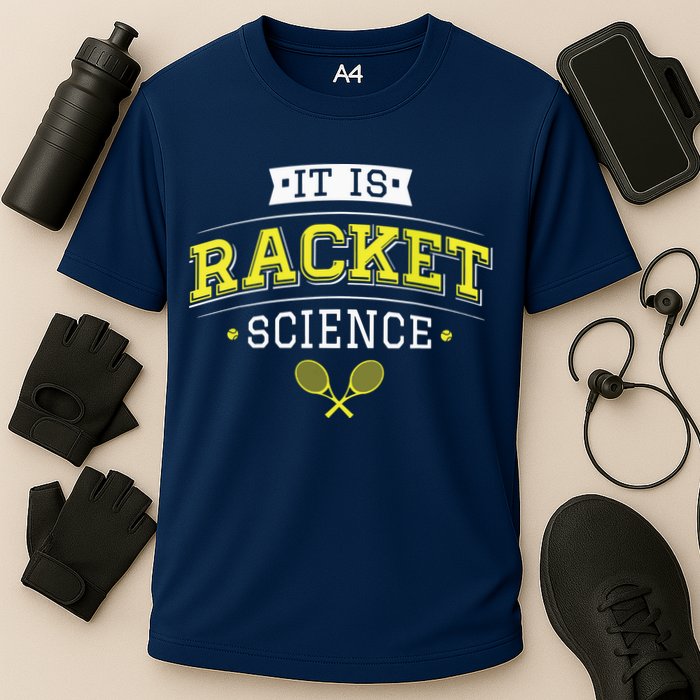 Its Racket Science Funny Tennis Lover Coach Cooling Performance Crew T-Shirt