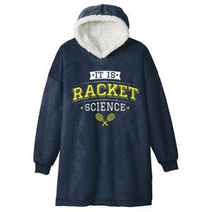 Its Racket Science Funny Tennis Lover Coach Hooded Wearable Blanket