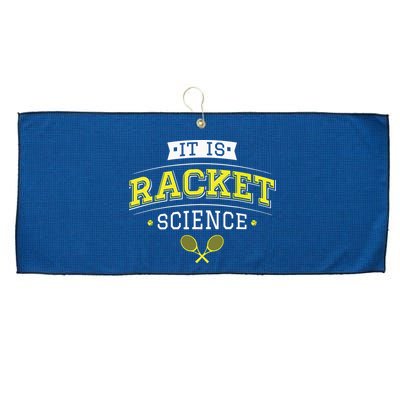 Its Racket Science Funny Tennis Lover Coach Large Microfiber Waffle Golf Towel