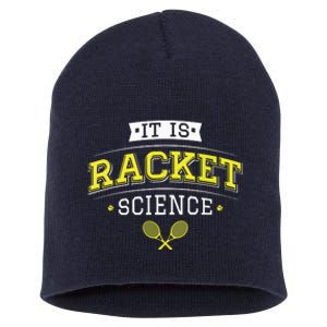 Its Racket Science Funny Tennis Lover Coach Short Acrylic Beanie