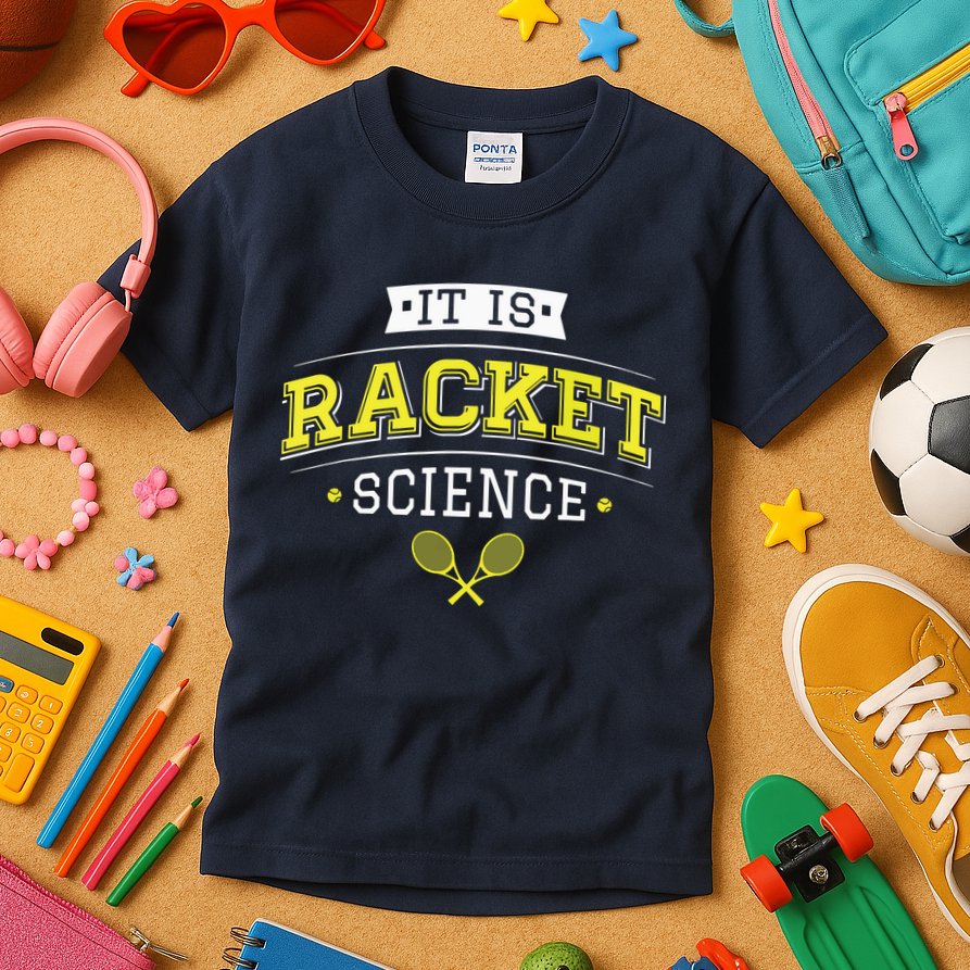 Its Racket Science Funny Tennis Lover Coach Kids T-Shirt