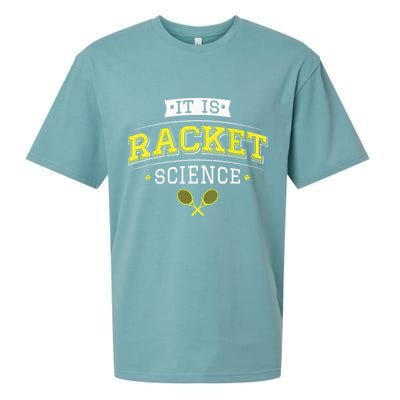 Its Racket Science Funny Tennis Lover Coach Sueded Cloud Jersey T-Shirt