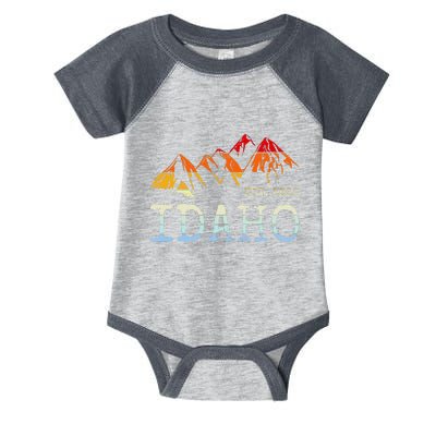 Idaho Retro Sunset Vintage Mountain Home Est 1890 Hiking Infant Baby Jersey Bodysuit