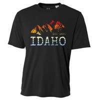 Idaho Retro Sunset Vintage Mountain Home Est 1890 Hiking Cooling Performance Crew T-Shirt