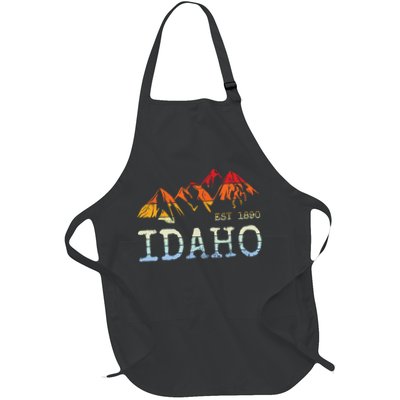 Idaho Retro Sunset Vintage Mountain Home Est 1890 Hiking Apron