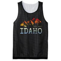 Idaho Retro Sunset Vintage Mountain Home Est 1890 Hiking Mesh Reversible Basketball Jersey Tank