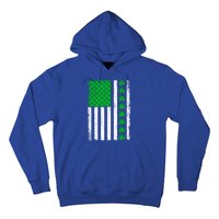 Irish Retro Saint Patrick's Day Shamrock Patriotic Usa Flag Meaningful Gift Hoodie