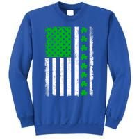 Irish Retro Saint Patrick's Day Shamrock Patriotic Usa Flag Meaningful Gift Sweatshirt