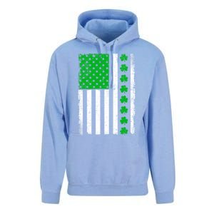 Irish Retro Saint Patrick's Day Shamrock Patriotic Usa Flag Meaningful Gift Unisex Surf Hoodie