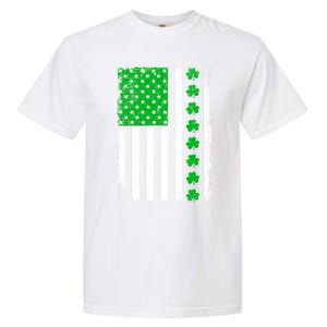 Irish Retro Saint Patrick's Day Shamrock Patriotic Usa Flag Meaningful Gift Garment-Dyed Heavyweight T-Shirt