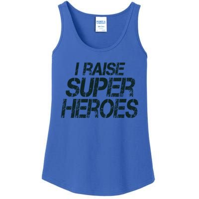 I Raise Super Heroes Proud Super Mom Super Dad Gift Ladies Essential Tank