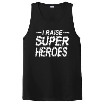 I Raise Super Heroes Proud Super Mom Super Dad Gift PosiCharge Competitor Tank