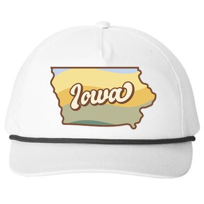 Iowa Retro Sunset Logo Snapback Five-Panel Rope Hat