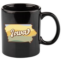 Iowa Retro Sunset Logo 11oz C Handle Ceramic Mug