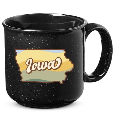 Iowa Retro Sunset Logo 15oz Campfire Ceramic Mug