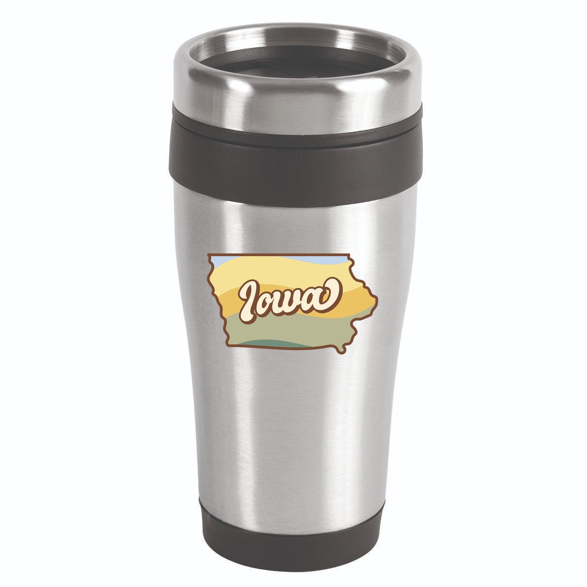 Iowa Retro Sunset Logo 16oz Travel Tumbler