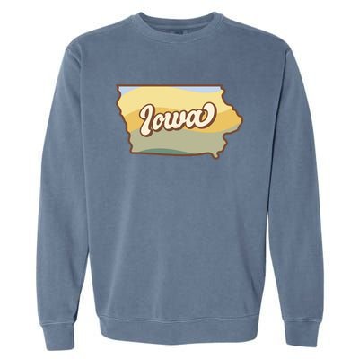 Iowa Retro Sunset Logo Garment-Dyed Sweatshirt