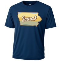 Iowa Retro Sunset Logo Cooling Performance Crew T-Shirt
