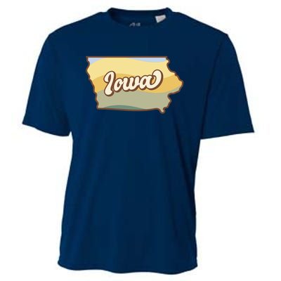 Iowa Retro Sunset Logo Cooling Performance Crew T-Shirt