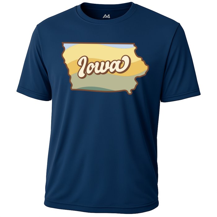 Iowa Retro Sunset Logo Cooling Performance Crew T-Shirt
