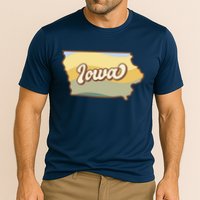 Iowa Retro Sunset Logo Cooling Performance Crew T-Shirt