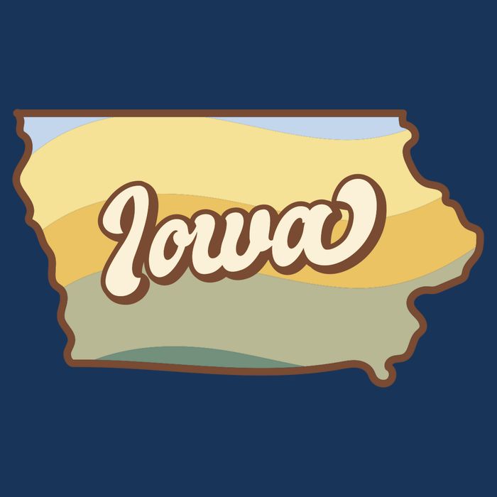 Iowa Retro Sunset Logo Cooling Performance Crew T-Shirt