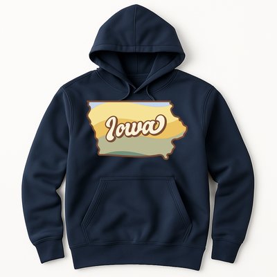 Iowa Retro Sunset Logo Hoodie